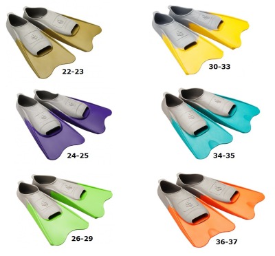 Детские ласты Mad Wave Pool Color Short резиновые - view 1 miniature