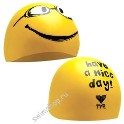 Силиконовая шапочка TYR Have a nice day - вид 1 миниатюра